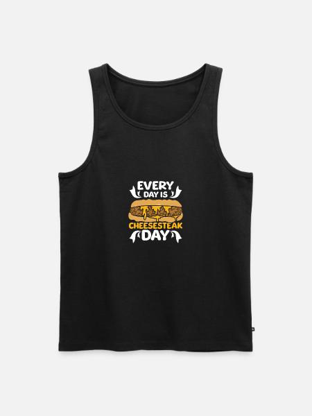 Every day is Cheesesteak day - Men's Premium Organic Tank Top - black