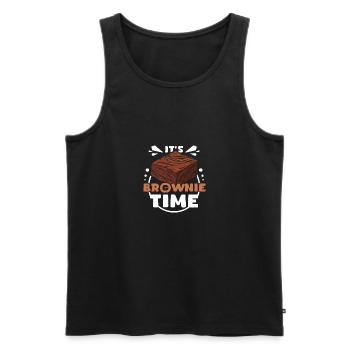 It's brownie time - Men's Premium Organic Tank Top - black - Front - AI Model Male 178 light (178cm)