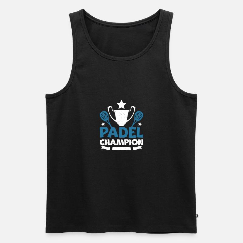 Padel champion - Männer Premium Bio Tank Top - Schwarz