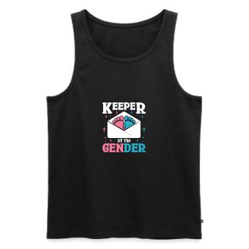 Keeper of the gender - Men's Premium Organic Tank Top - black - Front - AI Model Male 178 light (178cm)
