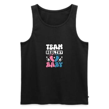 Team healthy baby - Männer Premium Bio Tank Top - Schwarz - Vorne - AI Model Male 178 light (178cm)