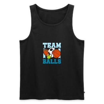 Gender Reveal Team boy team balls - Männer Premium Bio Tank Top - Schwarz - Vorne - AI Model Male 178 light (178cm)