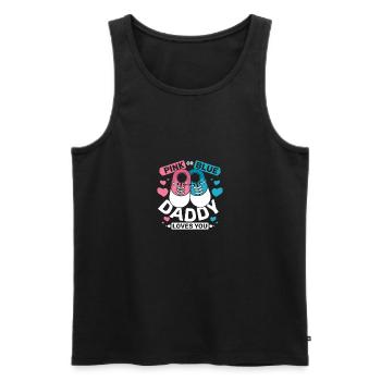 Pink or blue daddy loves you - Männer Premium Bio Tank Top - Schwarz - Vorne - AI Model Male 178 light (178cm)