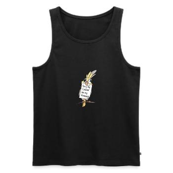 Désolé, mon calopsitte a mangé mes devoirs - Débardeur bio Premium Homme - noir - Devant - AI Model Male 178 light (178cm)