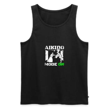 Aikido mode on - Männer Premium Bio Tank Top - Schwarz - Vorne - Michal (187cm)
