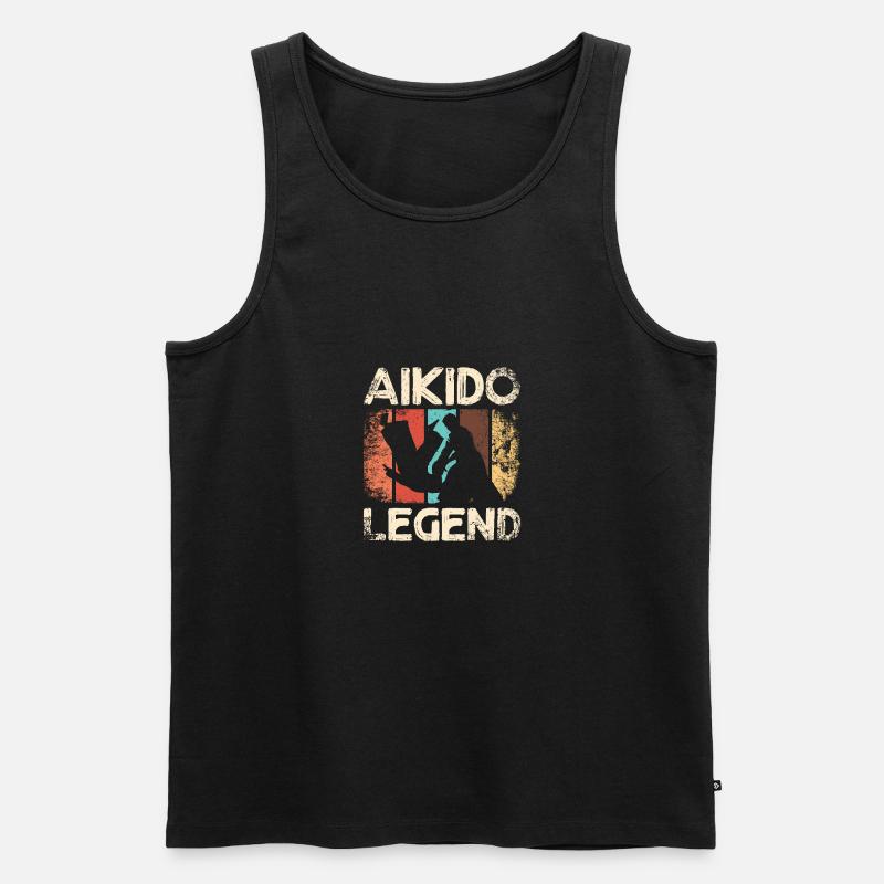 Aikido legend - Männer Premium Bio Tank Top - Schwarz