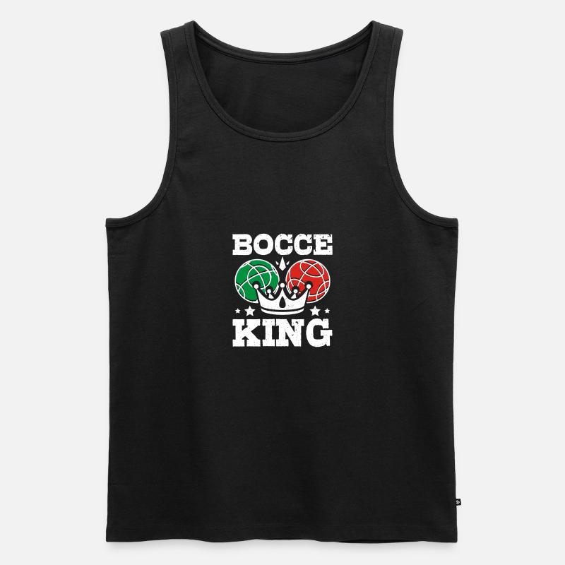 Bocce ball king - Männer Premium Bio Tank Top - Schwarz