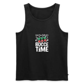 Grab your balls It's bocce time - Men's Premium Organic Tank Top - black - Front - Michal (187cm)