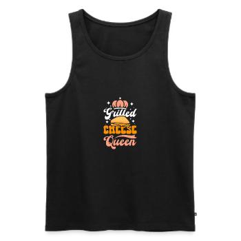 Grilled cheese queen - Männer Premium Bio Tank Top - Schwarz - Vorne - Michal (187cm)