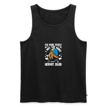 More people I met the more I love my hermit crab - Männer Premium Bio Tank Top - Schwarz - Vorne - AI Model Male 178 light (178cm)