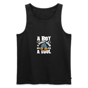 A boy a hermit crab a soul - Männer Premium Bio Tank Top - Schwarz - Vorne - AI Model Male 178 light (178cm)
