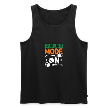 Hurling Mode On - Men's Premium Organic Tank Top - black - Front - AI Model Male 178 light (178cm)