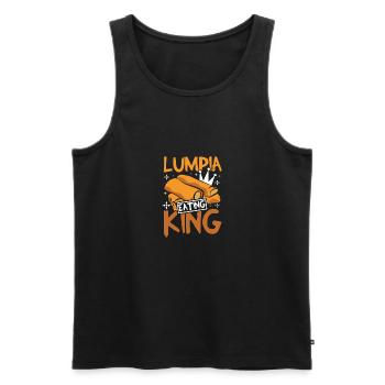 Lumpia eating king - Men's Premium Organic Tank Top - black - Front - Michal (187cm)