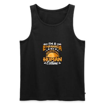 I'm a empanada in a human costume - Men's Premium Organic Tank Top - black - Front - AI Model Male 178 light (178cm)
