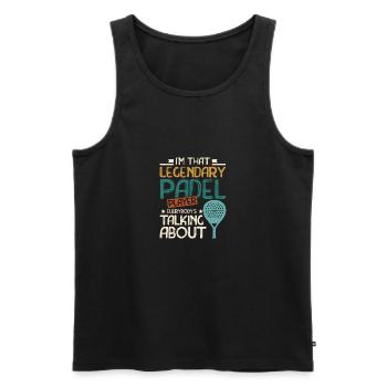 I'm that legendary padel player - Men's Premium Organic Tank Top - black - Front - AI Model Male 178 light (178cm)