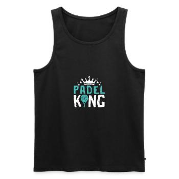 Padel King - Men's Premium Organic Tank Top - black - Front - AI Model Male 178 light (178cm)