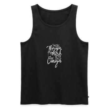 Je n’ai pas besoin de thérapie, j’ai ma conga - Débardeur bio Premium Homme - noir - Devant - Michal (187cm)