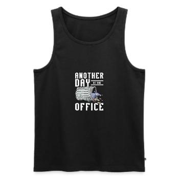 Funny rat another day at the office - Männer Premium Bio Tank Top - Schwarz - Vorne - AI Model Male 178 light (178cm)