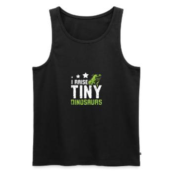 Iguana owner I raise tiny dinosaurs - Männer Premium Bio Tank Top - Schwarz - Vorne - AI Model Male 178 light (178cm)