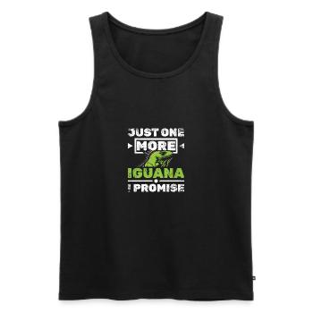 Just one more Iguana I promise - Männer Premium Bio Tank Top - Schwarz - Vorne - AI Model Male 178 light (178cm)