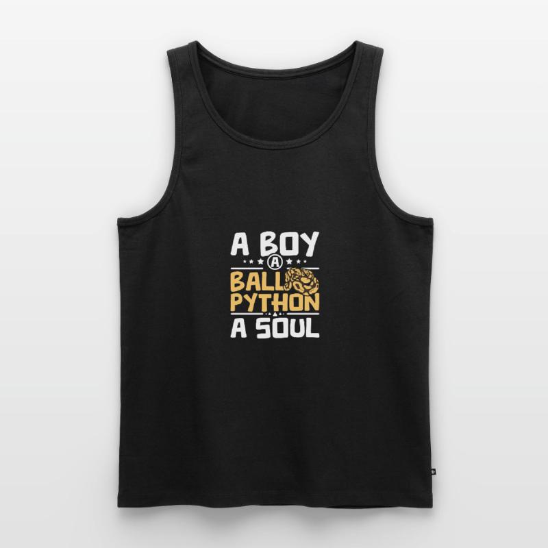 A boy a ball python a soul Men's Premium Organic Tank Top