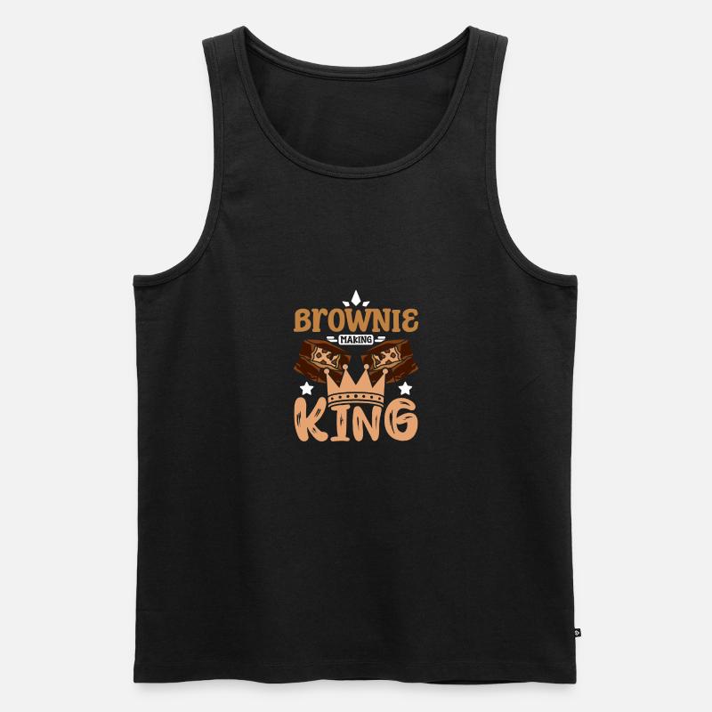 Brownie making king - Männer Premium Bio Tank Top - Schwarz