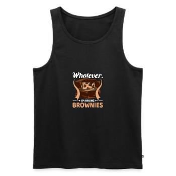 Whatever I'm having brownies - Männer Premium Bio Tank Top - Schwarz - Vorne - Michal (187cm)