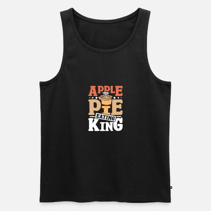 Apple pie eating king - Männer Premium Bio Tank Top - Schwarz