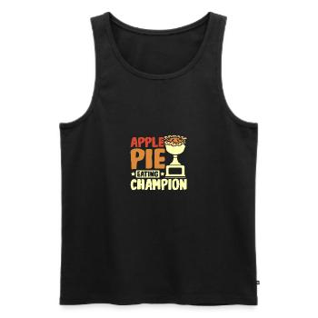 Apple pie eating champion - Männer Premium Bio Tank Top - Schwarz - Vorne - AI Model Male 178 light (178cm)