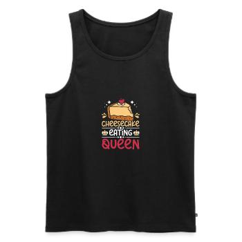 Cheesecake eating queen - Männer Premium Bio Tank Top - Schwarz - Vorne - Michal (187cm)