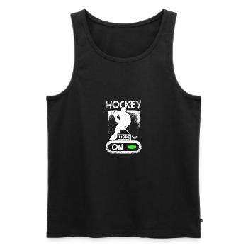 Mode roller hockey activé - Débardeur bio Premium Homme - noir - Devant - Michal (187cm)