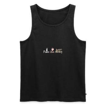 Paix amour Roller hockey - Débardeur bio Premium Homme - noir - Devant - Michal (187cm)