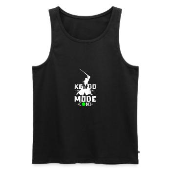 Mode Kendo activé - Débardeur bio Premium Homme - noir - Devant - AI Model Male 178 light (178cm)