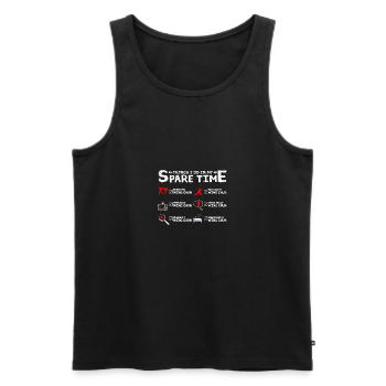 Ce que je fais pendant mon temps libre pour m’entraîner au wing chun - Débardeur bio Premium Homme - noir - Devant - Michal (187cm)