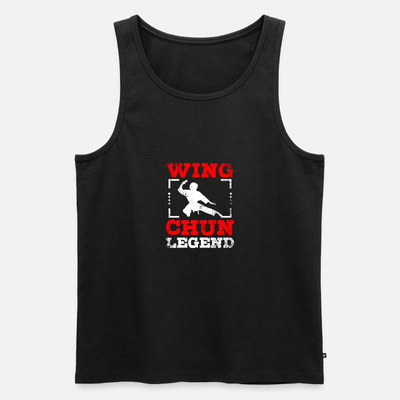 Wing chun Legend - Men's Premium Organic Tank Top - black
