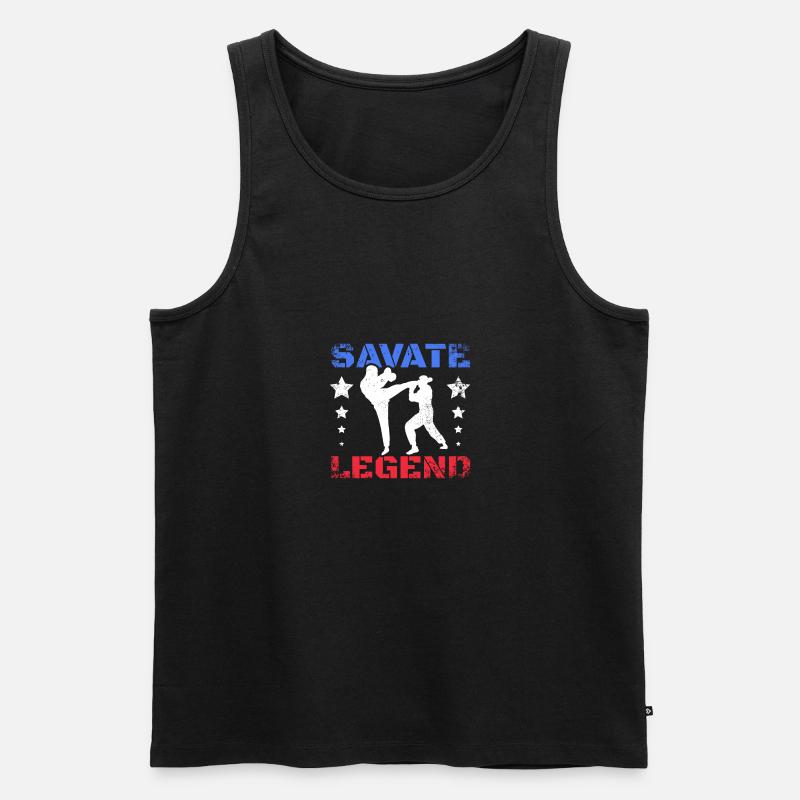 Savate Legend - Männer Premium Bio Tank Top - Schwarz