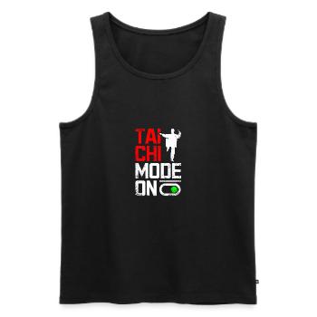 Tai chi mode on - Männer Premium Bio Tank Top - Schwarz - Vorne - Michal (187cm)