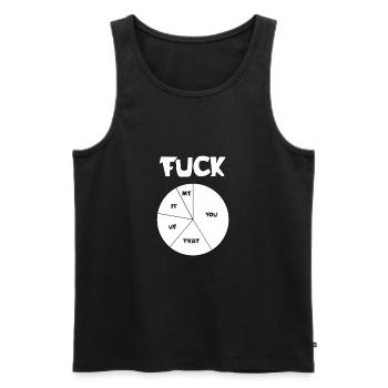 FUCK YOU | ME | THIS | EVERYTHING - Men's Premium Organic Tank Top - black - Front - Michal (187cm)