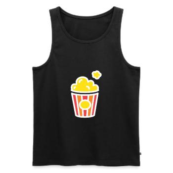 Popcorn - Männer Premium Bio Tank Top - Schwarz - Vorne - AI Model Male 178 light (178cm)