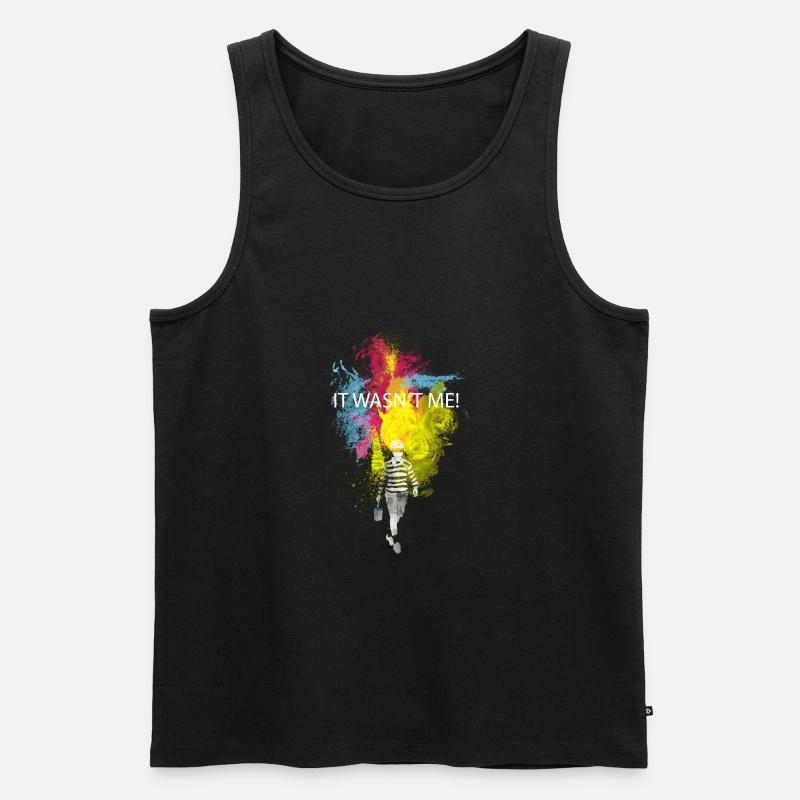 it wasn't me! - Männer Premium Bio Tank Top - Schwarz