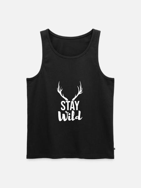 Stay Wild - Men's Premium Organic Tank Top - black