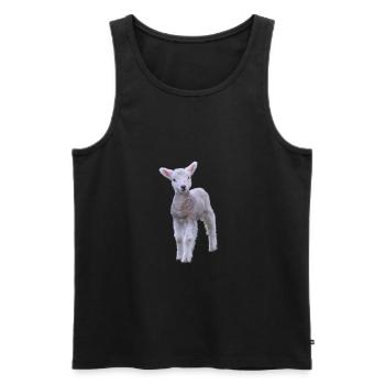 cute lamb - sweet lamb - Men's Premium Organic Tank Top - black - Front - AI Model Male 178 light (178cm)