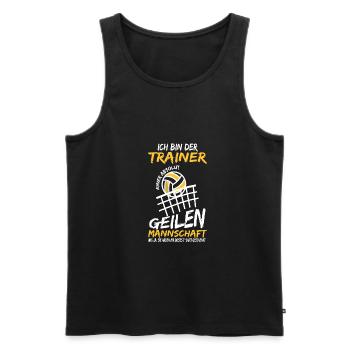Trainer mannschaft Volleyball Spieler Geschenk - Männer Premium Bio Tank Top - Schwarz - Vorne - Michal (187cm)