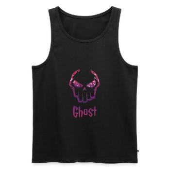 Ghost funny desgin tishirt - Männer Premium Bio Tank Top - Schwarz - Vorne - AI Model Male 178 light (178cm)