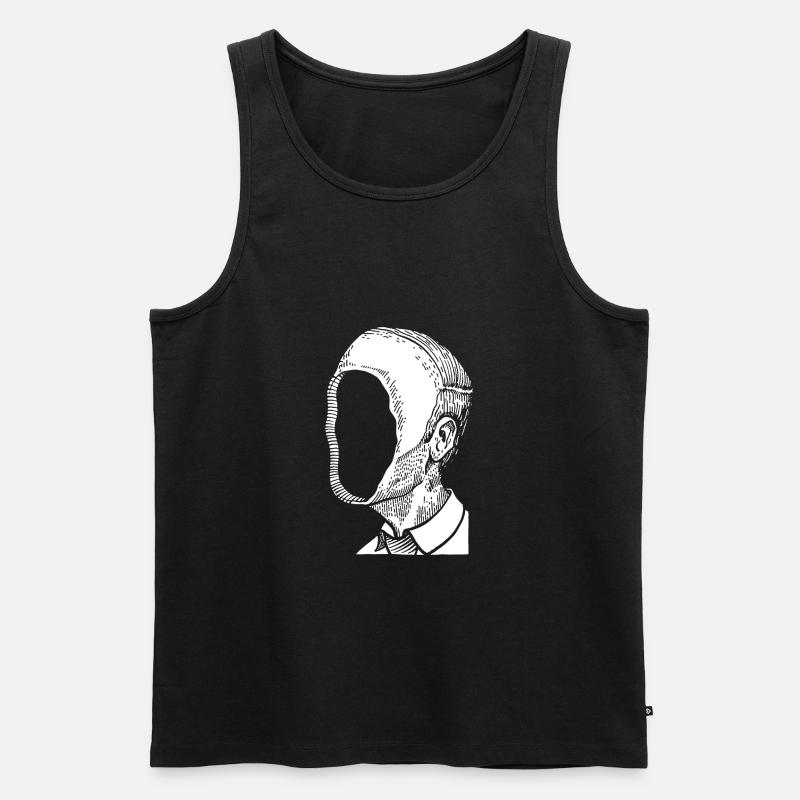 Gruseliger Gothic Man - Männer Premium Bio Tank Top - Schwarz