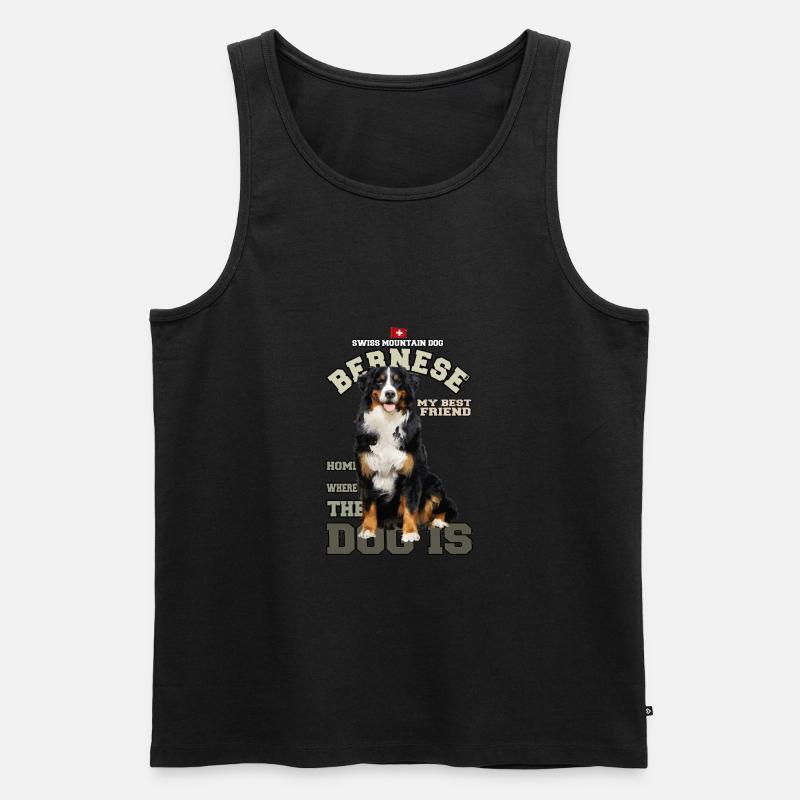 Berner Sennenhund - Schweizer Sennenhund - Männer Premium Bio Tank Top - Schwarz