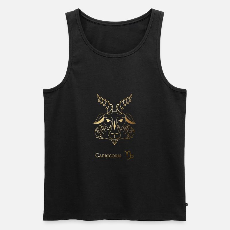 Capricorn/Steinbock - Männer Premium Bio Tank Top - Schwarz