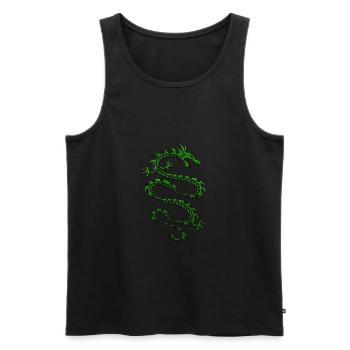 Dragons fantasy dragons spirit reptiles beasts - Men's Premium Organic Tank Top - black - Front - AI Model Male 178 light (178cm)