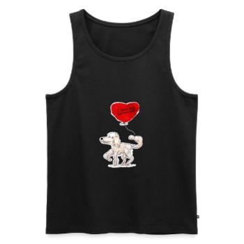 I love my La'Doodle - Männer Premium Bio Tank Top - Schwarz - Vorne - Michal (187cm)