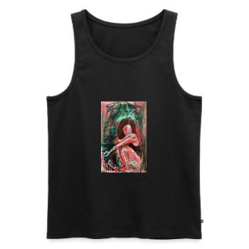 Freya - Männer Premium Bio Tank Top - Schwarz - Vorne - AI Model Male 178 light (178cm)